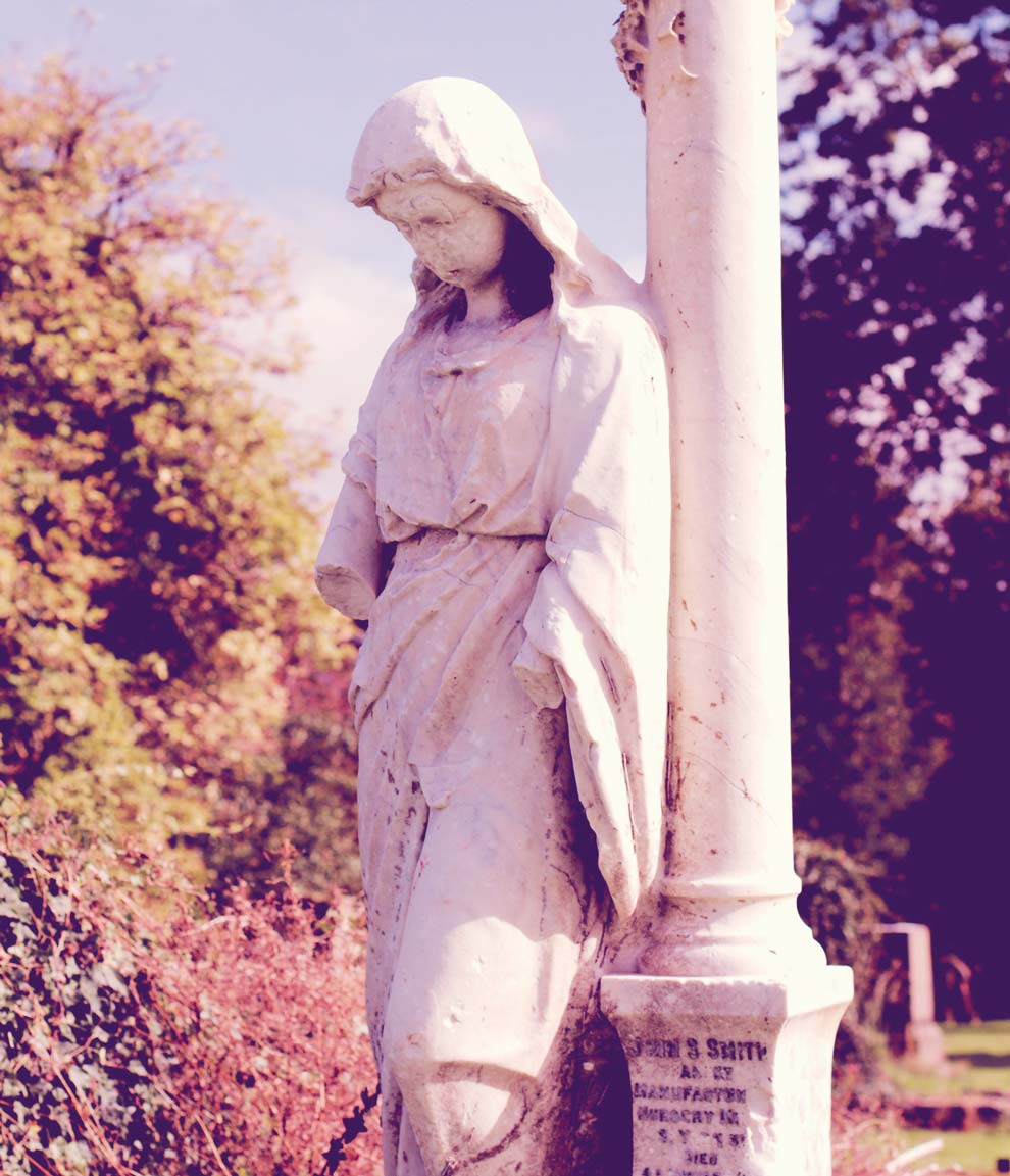 Statue in Glasgow's Southern Necropolis, said to be haunted by the Gorbals Vampire
