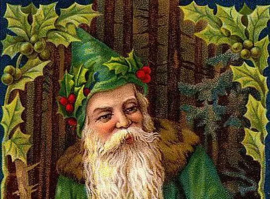 Santa Claus in green
