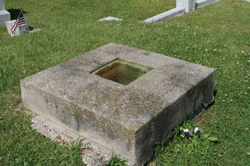 Due to a fear of being buried alive, a Vermont man insisted his tomb be fitted with a window