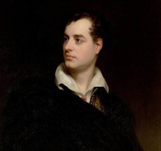 Lord Byron in 1813 - a model for the first aristocratic vampire?