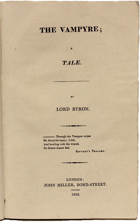 The Vampyre by Lord Byron
