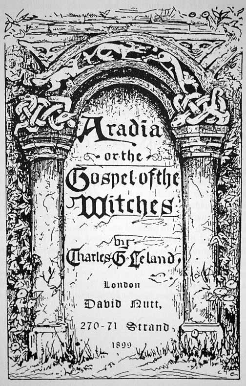 The title page of Charles Godfrey Leland's Aradia
