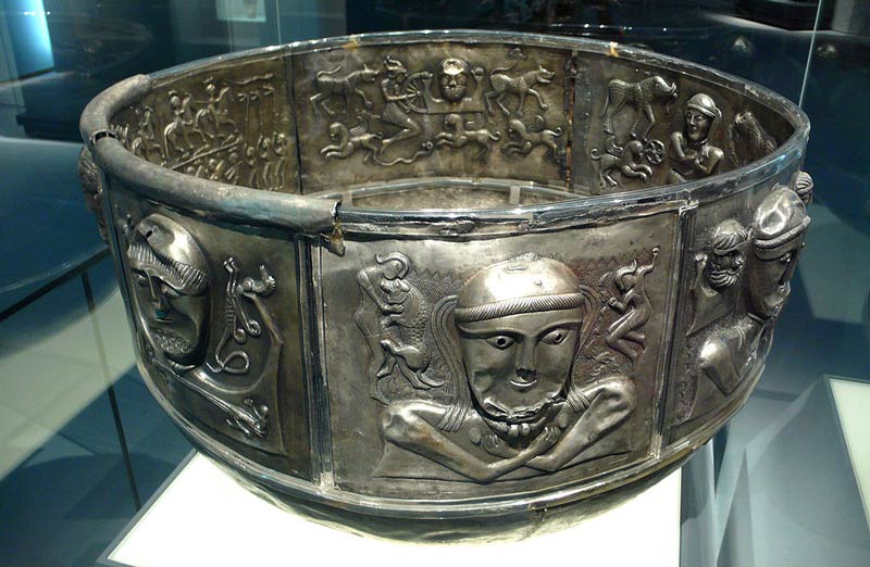 The Gundestrup Cauldron (200 BCE - 300 CE) - a silver vessel decorated with Celtic motifs discovered in a Danish bog