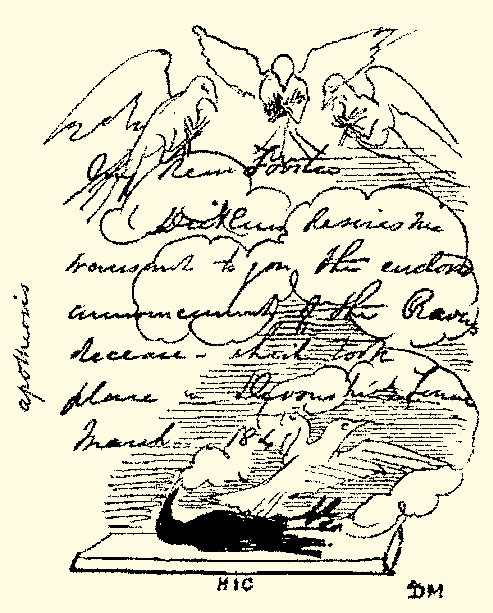 Letter sent by Dickens on death of Grip the raven