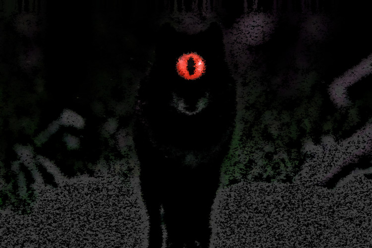 Black Shuck, the legendary black dog ghost of East Anglia