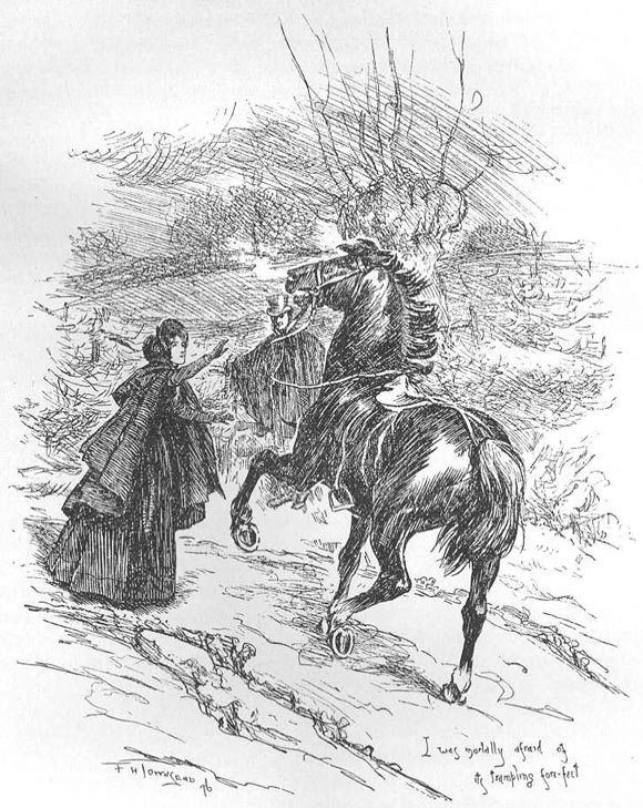 Jane Eyre meeting a 'Gytrash' - a ghost that takes the form of a black dog or horse