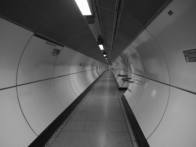 Eerie London Underground tunnel
