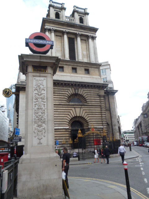 St Mary Woolnoth above Bank Underground Station