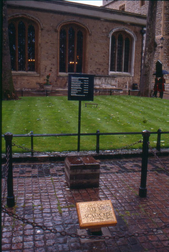 Scaffold site Tower Green, Tower of London