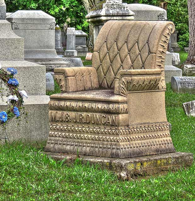 The Duncan Chair, in Fletcher Cemetery, Ohio