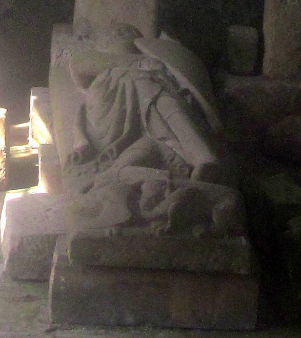 Effigy said to be that of John Conyers, who slew the Sockburn Worm