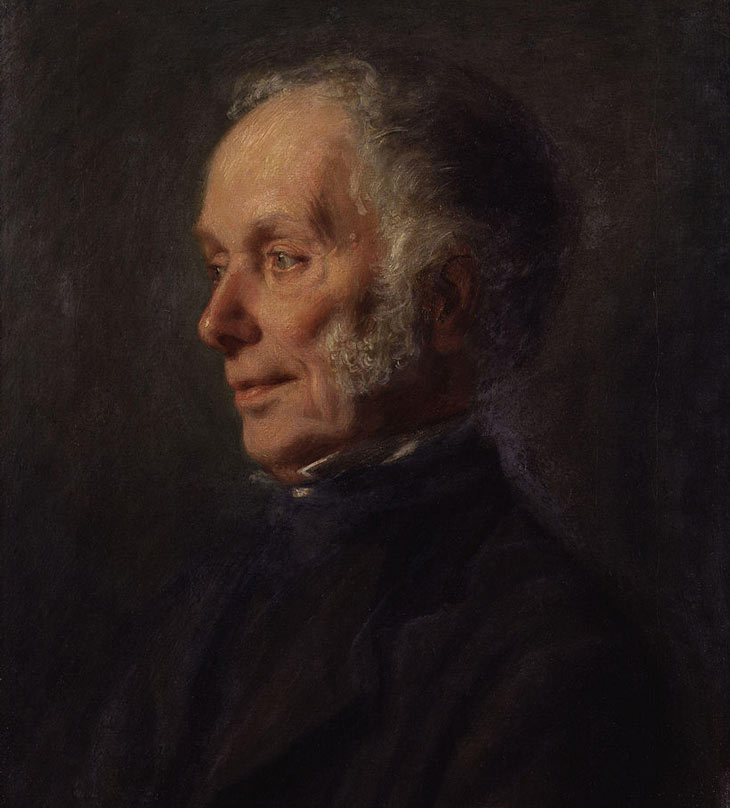 Portrait of the Egyptologist Joseph Bonomi the Younger, by Matilda Sharpe (1868)