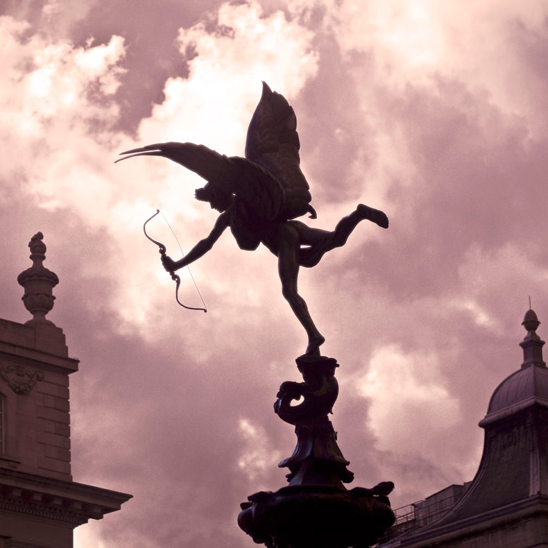 Anteros on the Shaftesbury Memorial Fountain, Piccadilly Circus