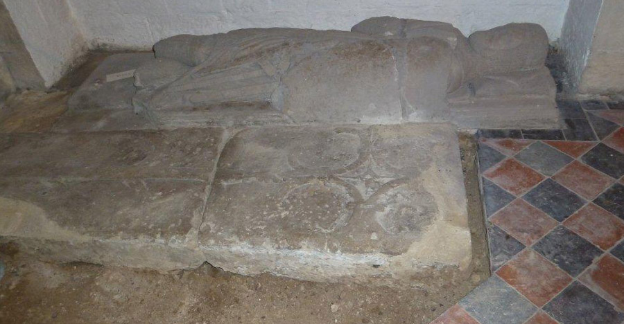 Wyvill Effigy in Slingsby Church - does it depict a dragon slayer?