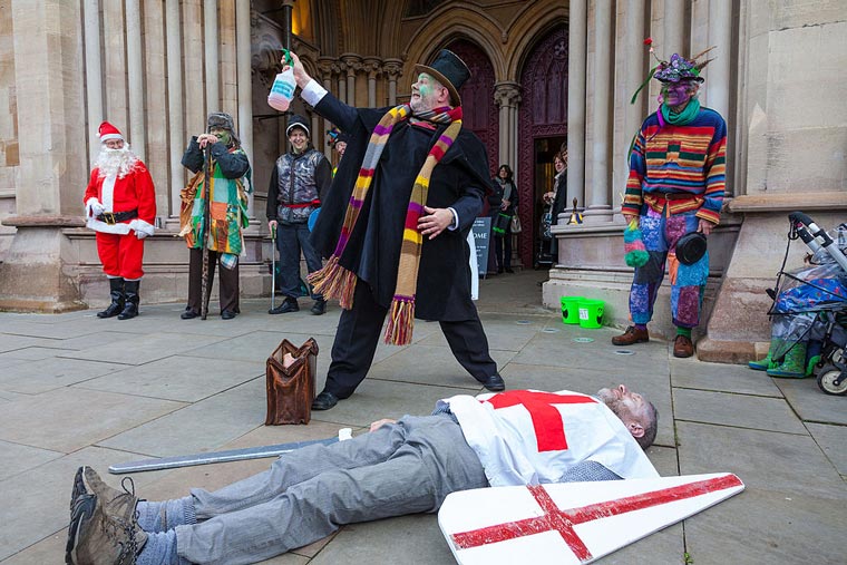 Mummers' play, St Albans 2015, a strange Christmas custom revived