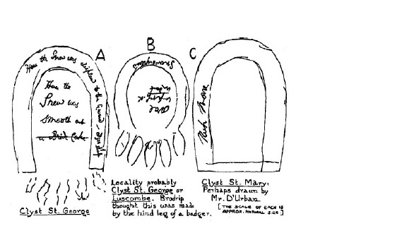 Various sketches of the Devil's Footprints