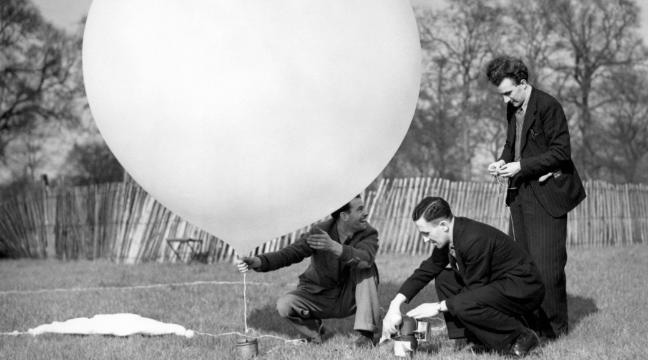 Might an experimental balloon like this one have caused Devon's Devil's Footprints?