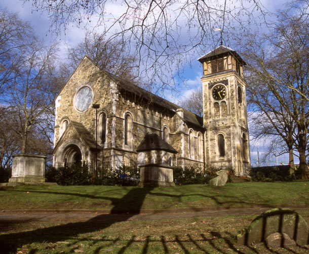 St Pancras Old Church, where Thomas Chatterton fell into a grave shortly before his suicide