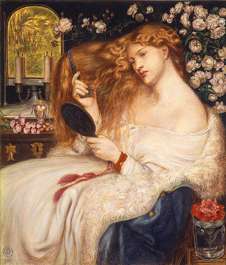 Lady Lilith by Dante Gabriel Rossetti, featuring Fanny Cornforth
