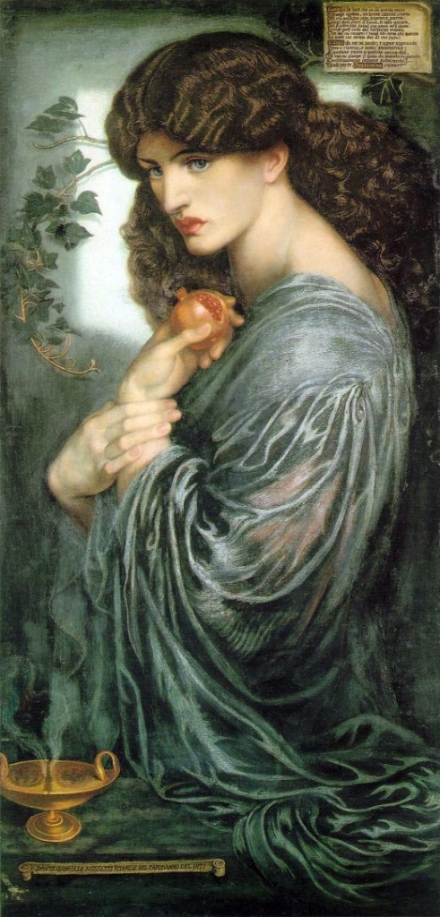 The Greek goddess of the underworld, Proserpine, by Dante Gabriel Rossetti