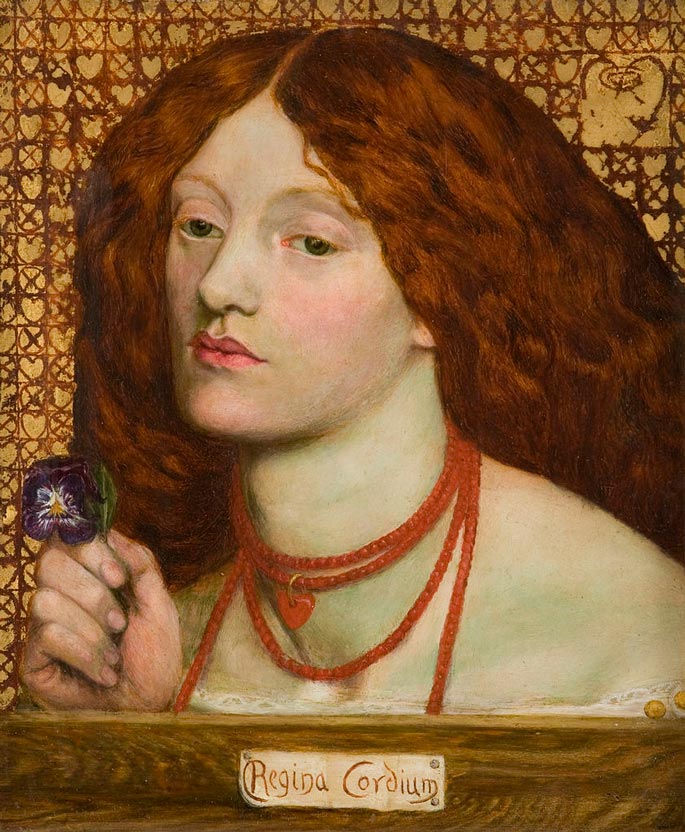 Dante Gabriel Rossetti's Regina Cordium, featuring Lizzie Siddal