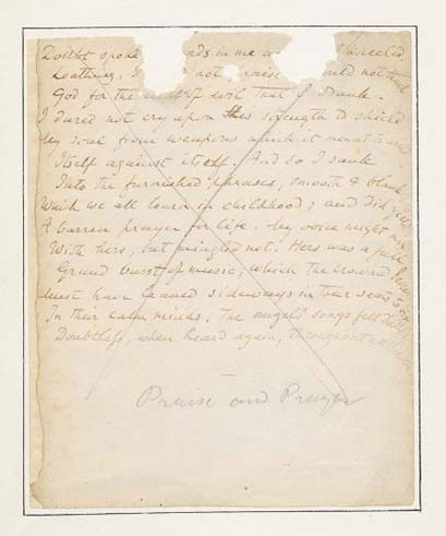 A page of the book of poetry Dante Gabriel Rossetti rescued from the grave of Lizzie Siddal