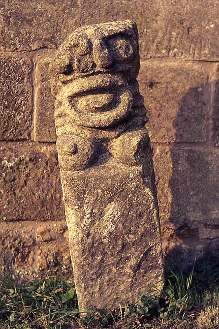 Braunston Goddess in a British churchyard