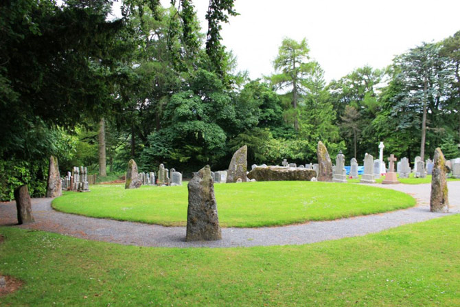 Midmar Stone Circle, Midmar Churchyard, Aberdeenshire, Scotland
