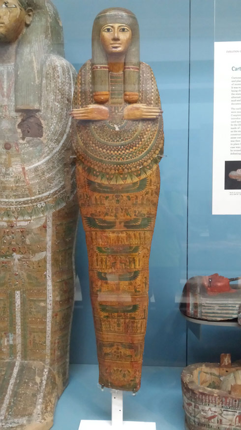 The Unlucky Mummy displayed in the British Museum