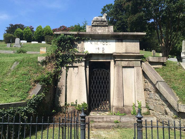 The Mausoleum of W.W. Pool in Hollywood Cemetery, Richmond, Virginia - the tomb of the Richmond Vampire?