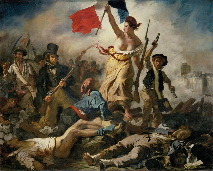 Liberty Leading the People by Eugene Delacroix might well have been painted with mummy brown.